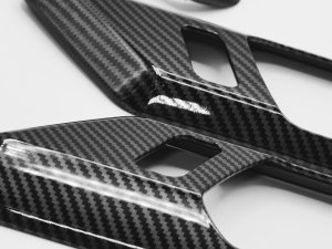 Ford Bronco Interior Door Handle Trim Kit - 4 pc set - Gloss Carbon Fiber Finish